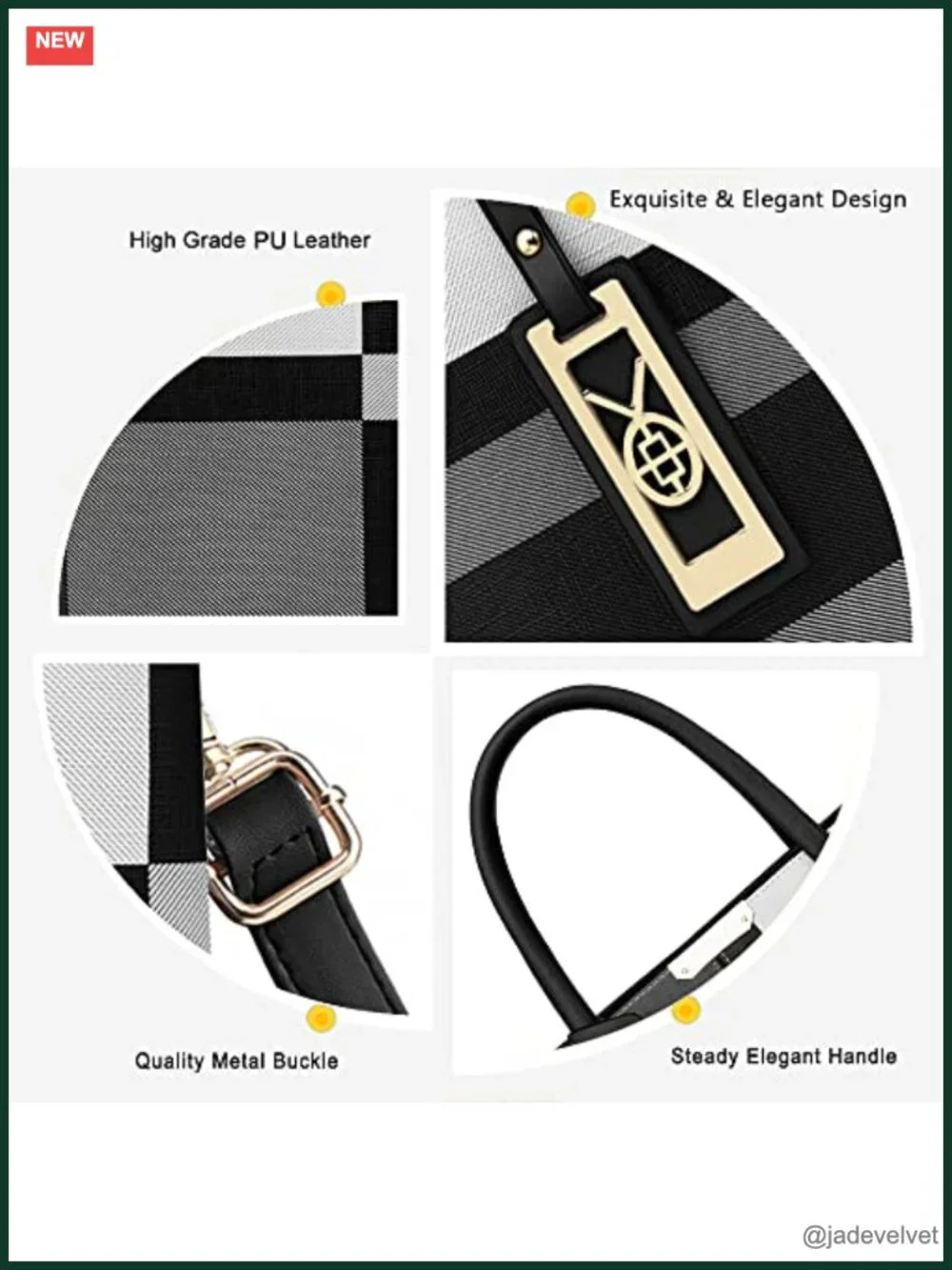 PU Leather Top Handle Satchel Tote Shoulder Bag Crossbody Purse
